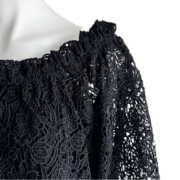 Maeve Anthropologie Lace Blouse Black XS Romantic Evening Boho Top - Picture 7 of 12